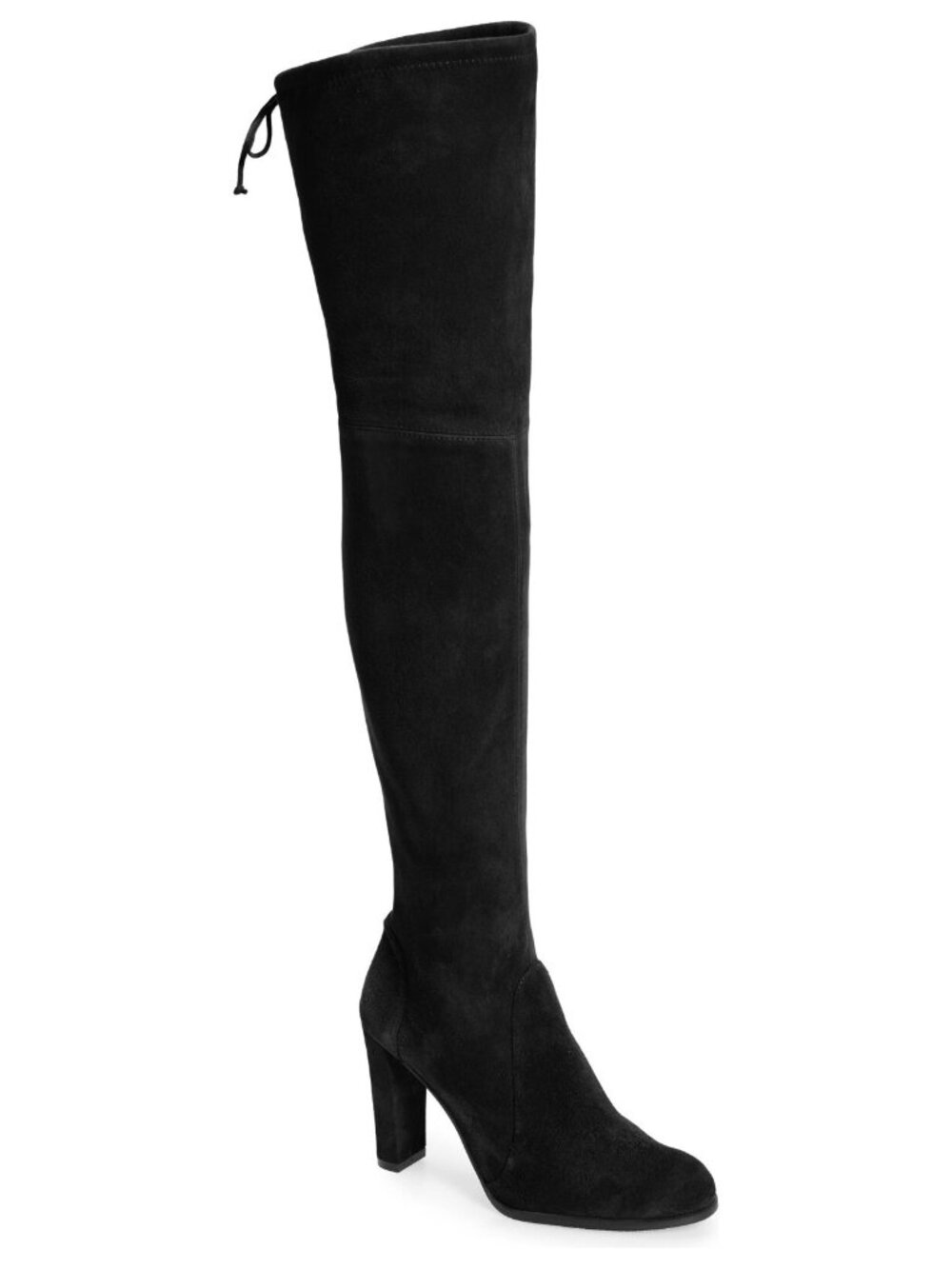 $1050 Stuart Weitzman Highland over the knee boot black suede block 7 (PD18)